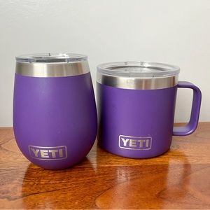 Yeti peak purple bundle wine mug rambler